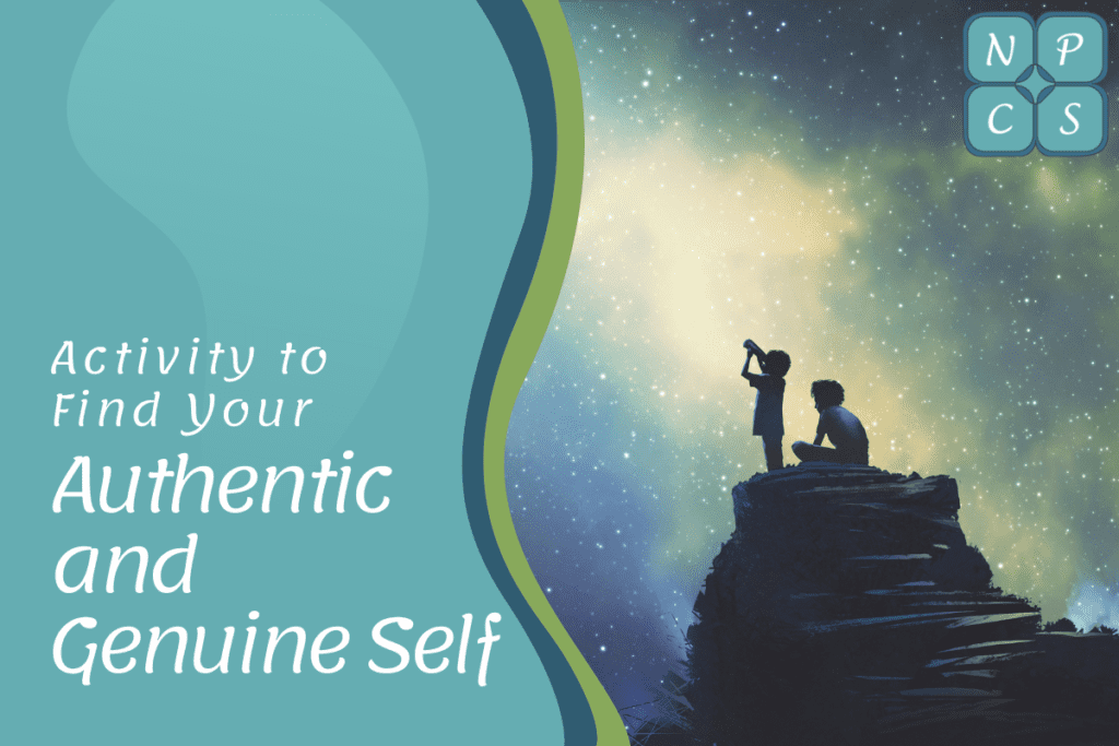 Activity to find your authentic and genuine self from a list of core values