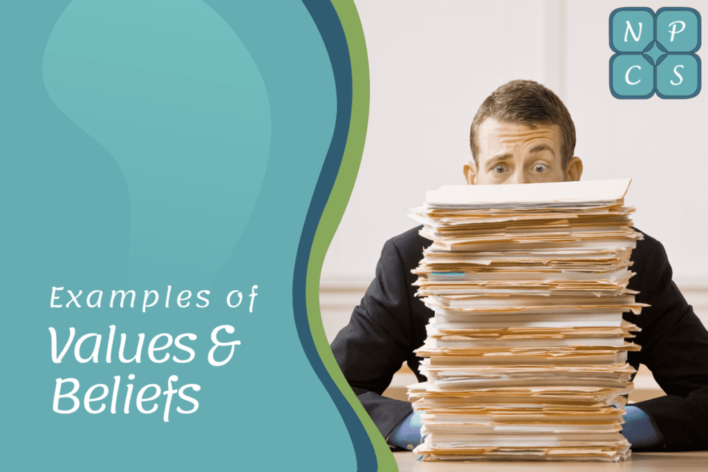 Examples of Values and beliefs